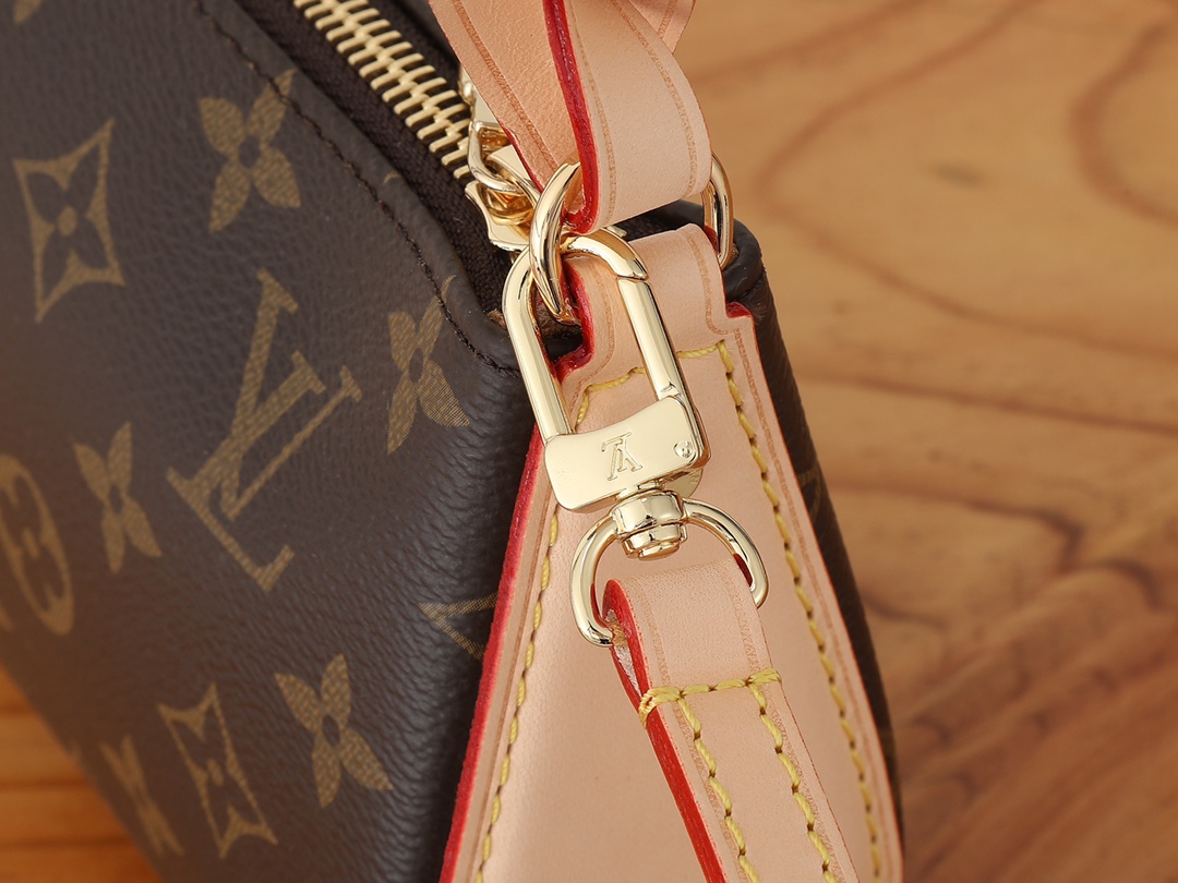 [TOP] Louis Vuitton LV Pochette Tirette Monogram Bag 22x12x5.5cm - Brown