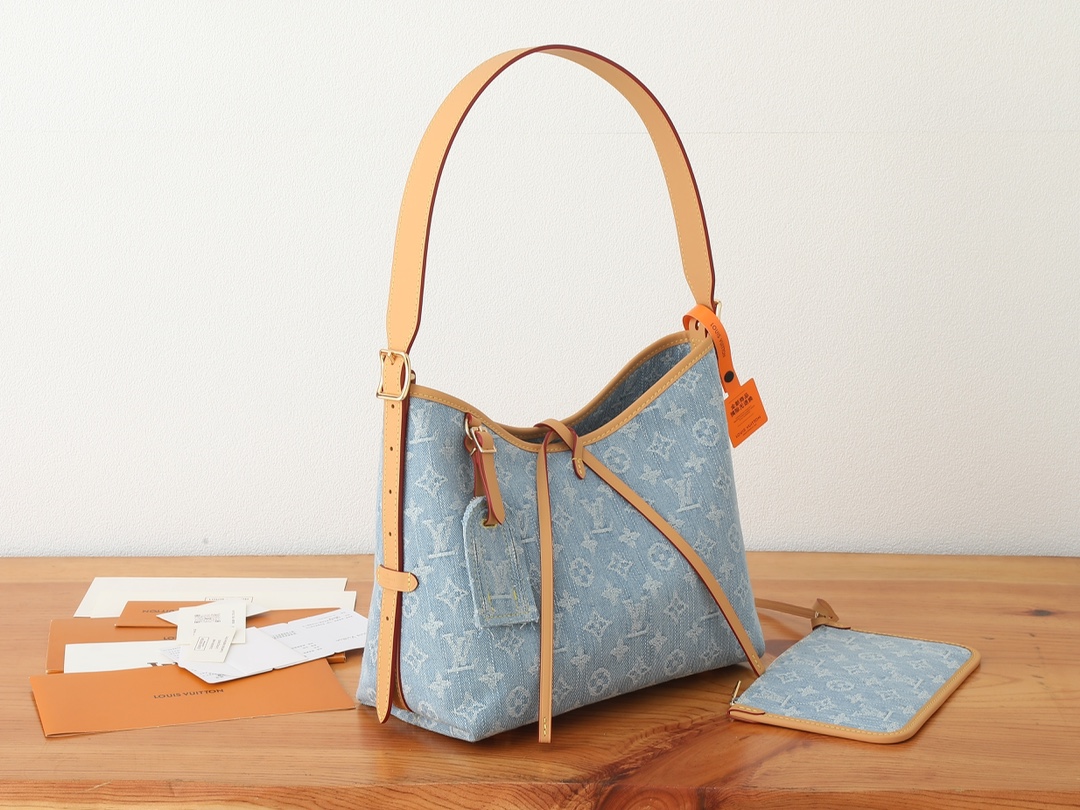[TOP] Louis Vuitton LV By The Pool Monogram Denim Carryall Bag 29x24x12cm - Denim Blue