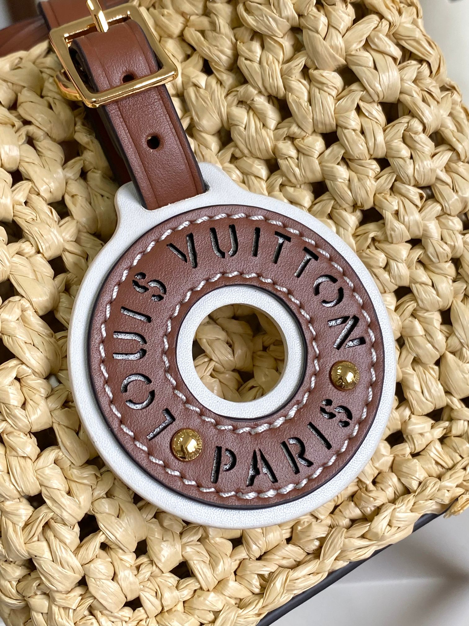 [TOP] Louis Vuitton LV Noe Purse/BB Bag Crocheted Raffia 11.5x12x11.5cm/22x24x15cm - Beige&Brown