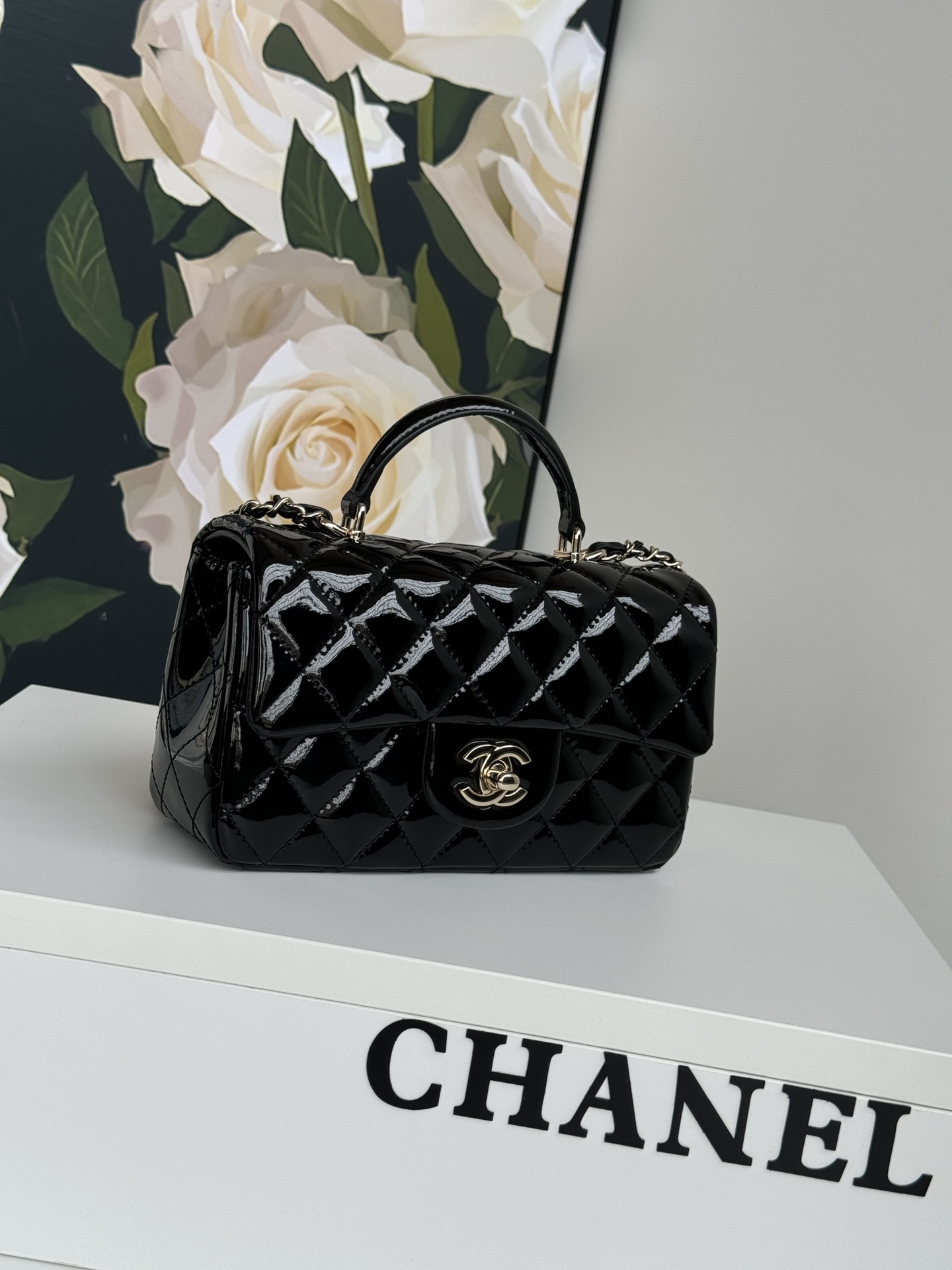 [TOP] CHANEL Mini CF Handle Bag 20x12x6cm - 2 Color