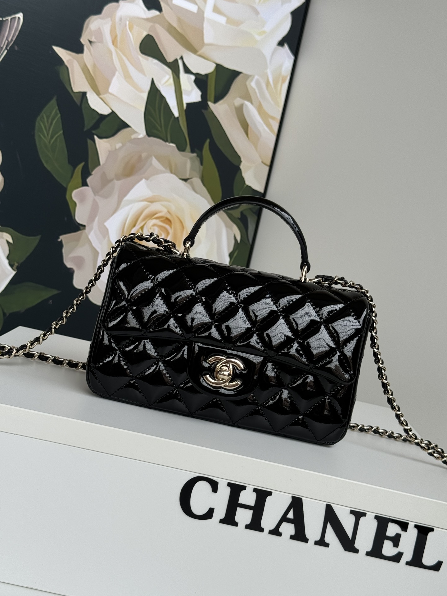 [TOP] CHANEL Mini CF Handle Bag 20x12x6cm - 2 Color