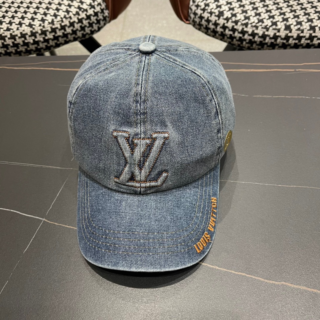 [TOP] Louis Vuitton LV Denim Baseball Cap - 3 Colors