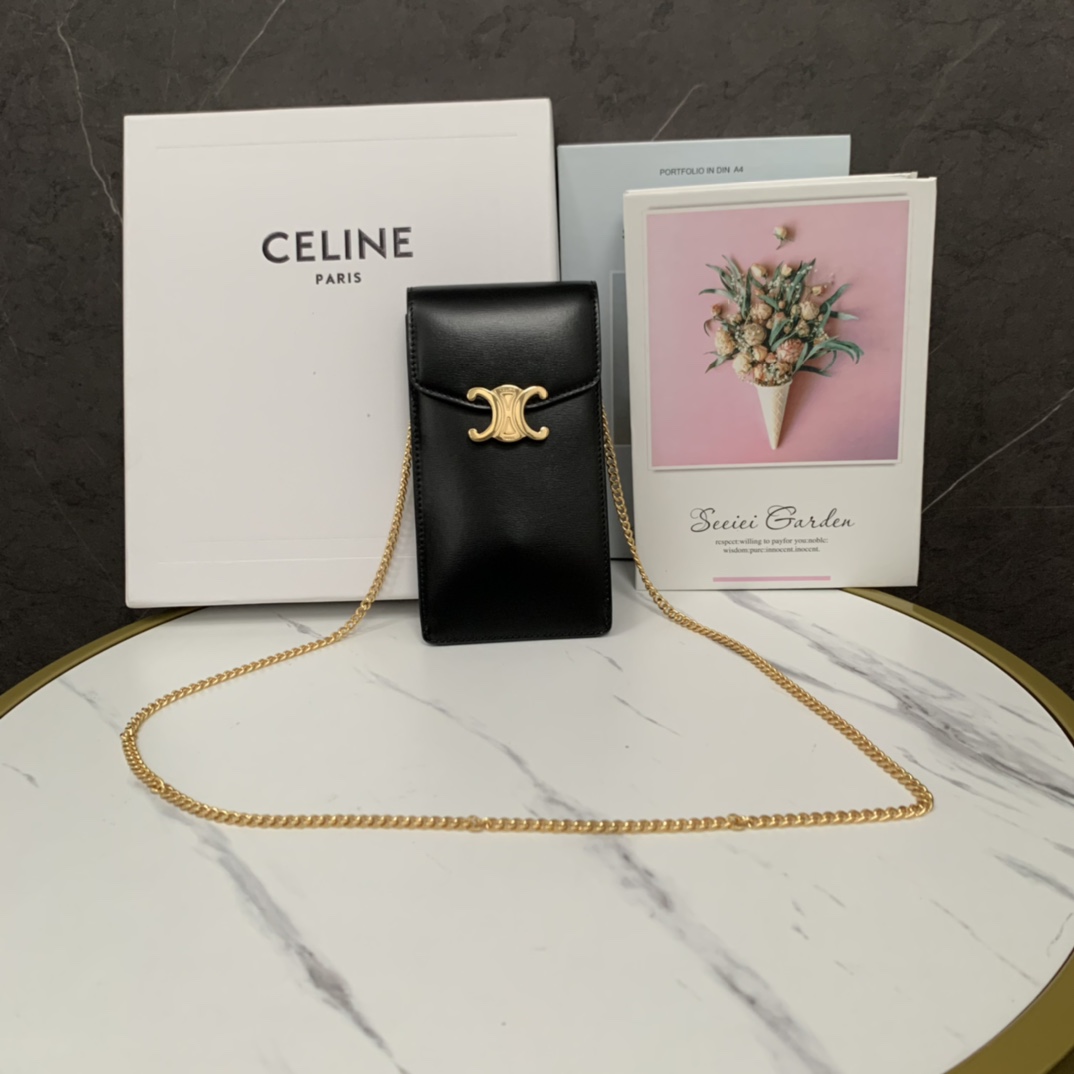 [TOP] CELINE Mobile Phone Bag 10×19×2 cm - 2 Colour