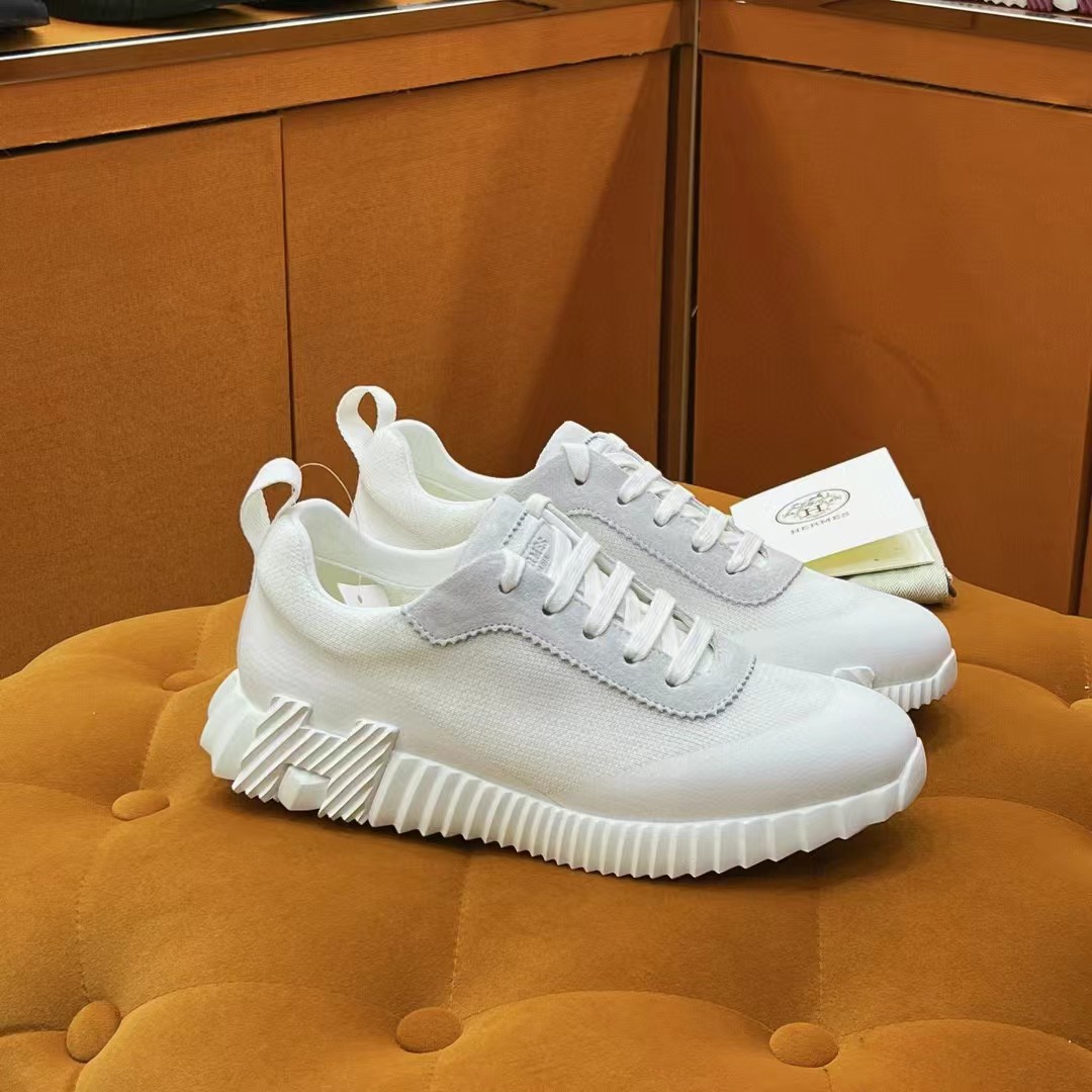 [TOP] HERMES Sneakers - White with 9 Different Logos