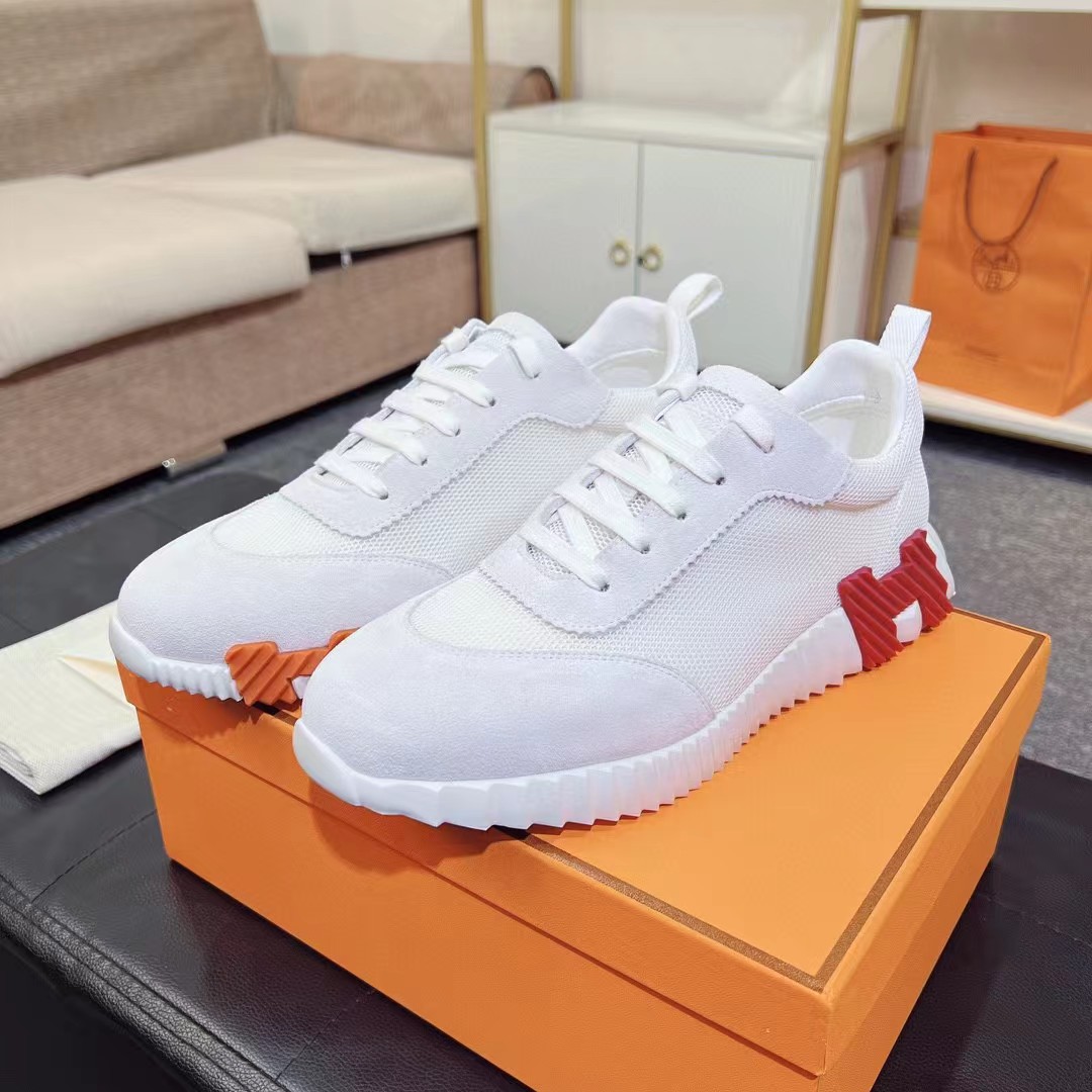 [TOP] HERMES Sneakers - White with 9 Different Logos