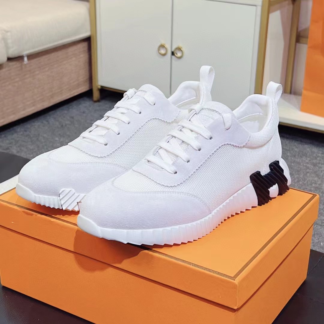 [TOP] HERMES Sneakers - White with 9 Different Logos