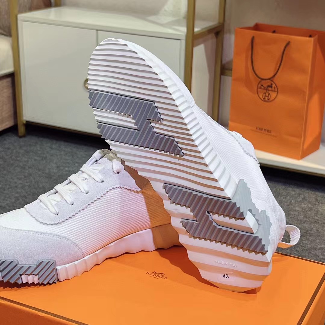 [TOP] HERMES Sneakers - White with 9 Different Logos