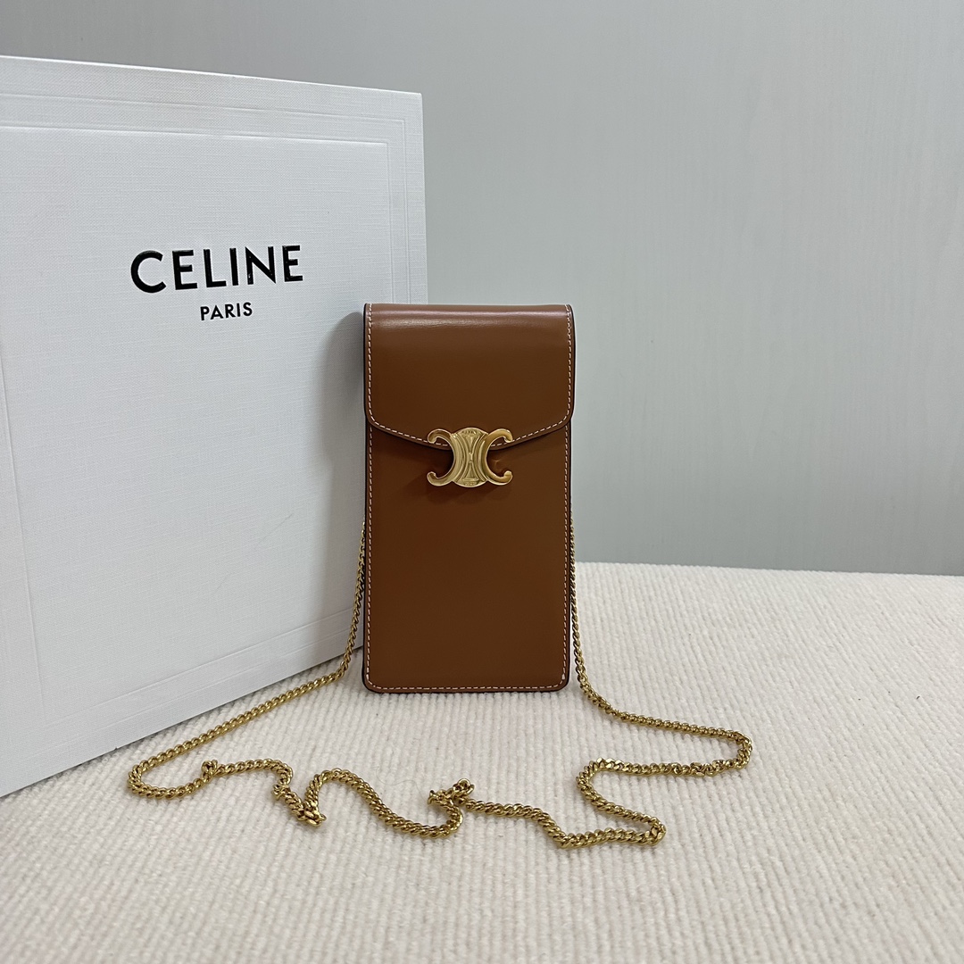 [TOP] CELINE Mobile Phone Bag 10×19×2 cm - 2 Colour