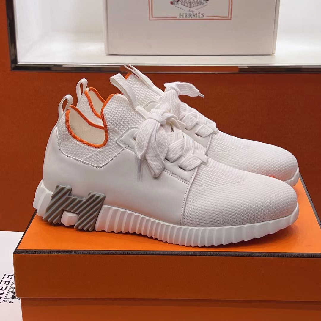 [TOP] HERMES Sneakers - White with 9 Different Logos