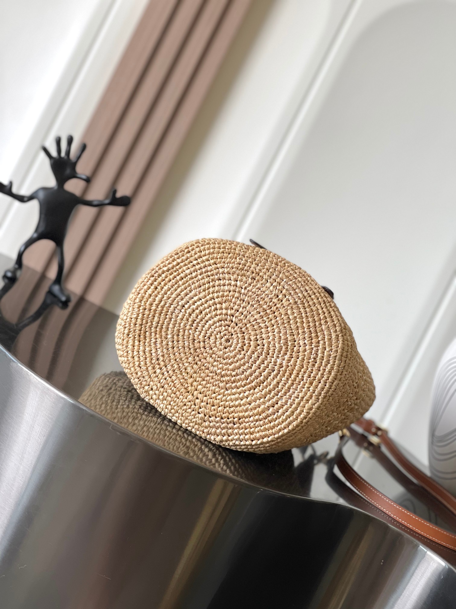 [TOP] CELINE Hand -woven handbag 23X25X20cm