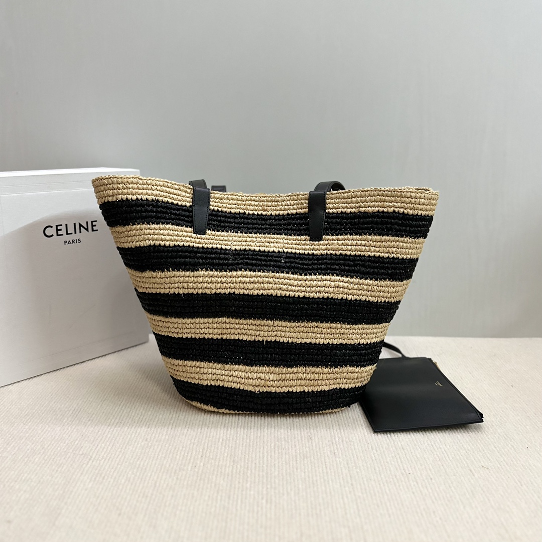 [TOP] CELINE Hand Woven Handbag 22×30×14cm/21.5x22x13cm