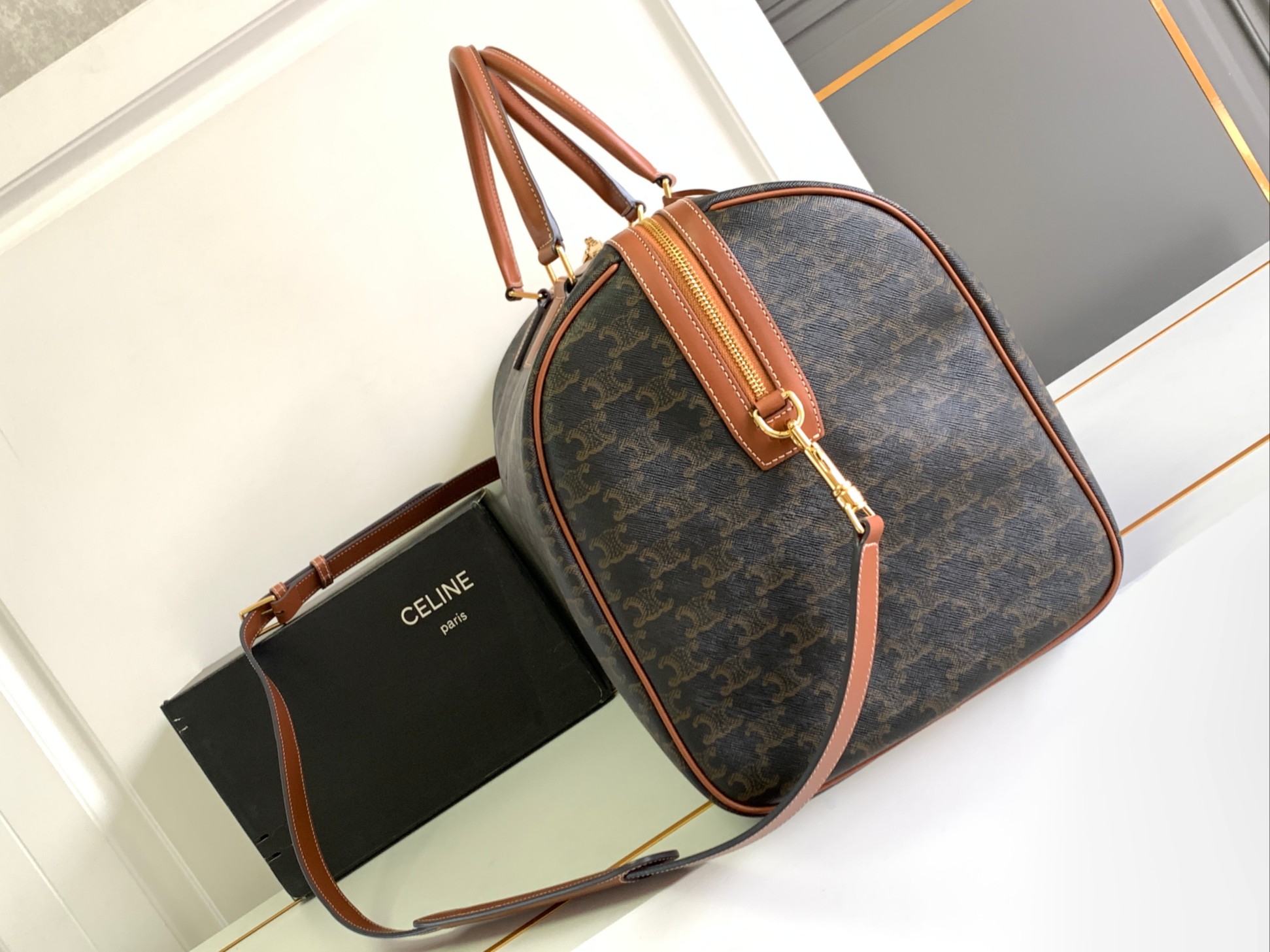 [TOP] CELINE Voyage Printed Travel Bag 50×28×22.5cm