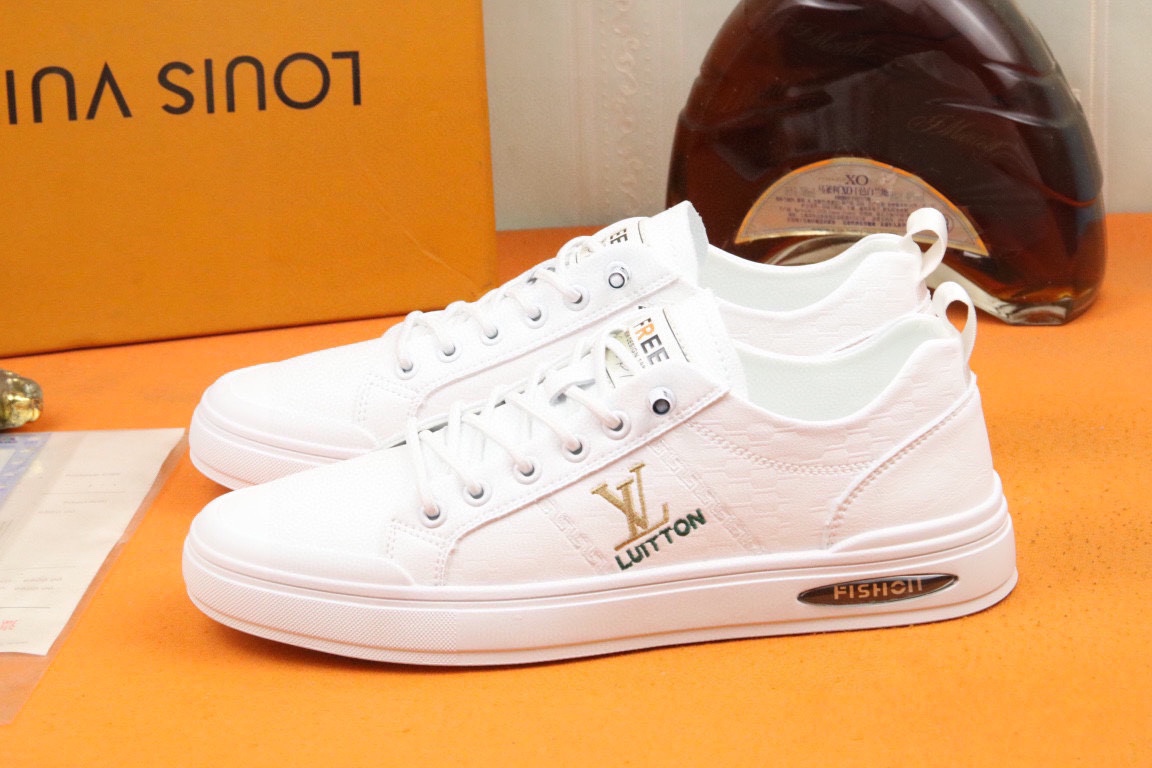 [TOP] Louis Vuitton LV New Casual Men's Shoes - White