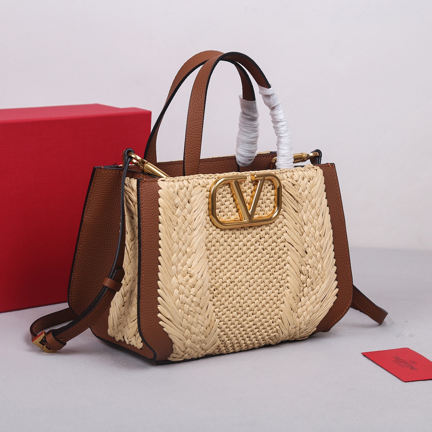 [TOP] VALENTINO Woven Tote Bag 27*11*18cm - 2 Color