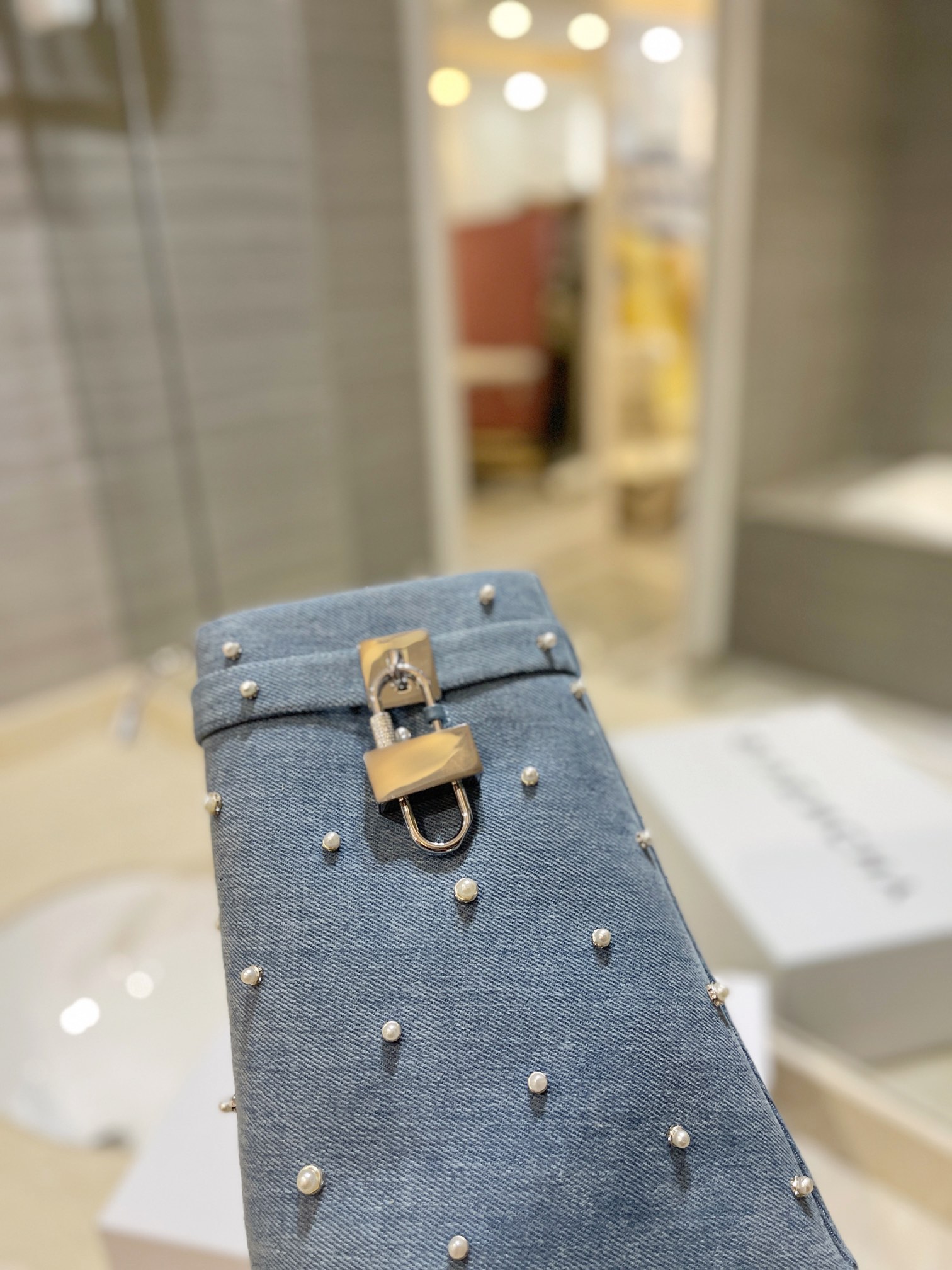 [TOP] GIVENCHY Denim Height Heel Short Boots - Blue