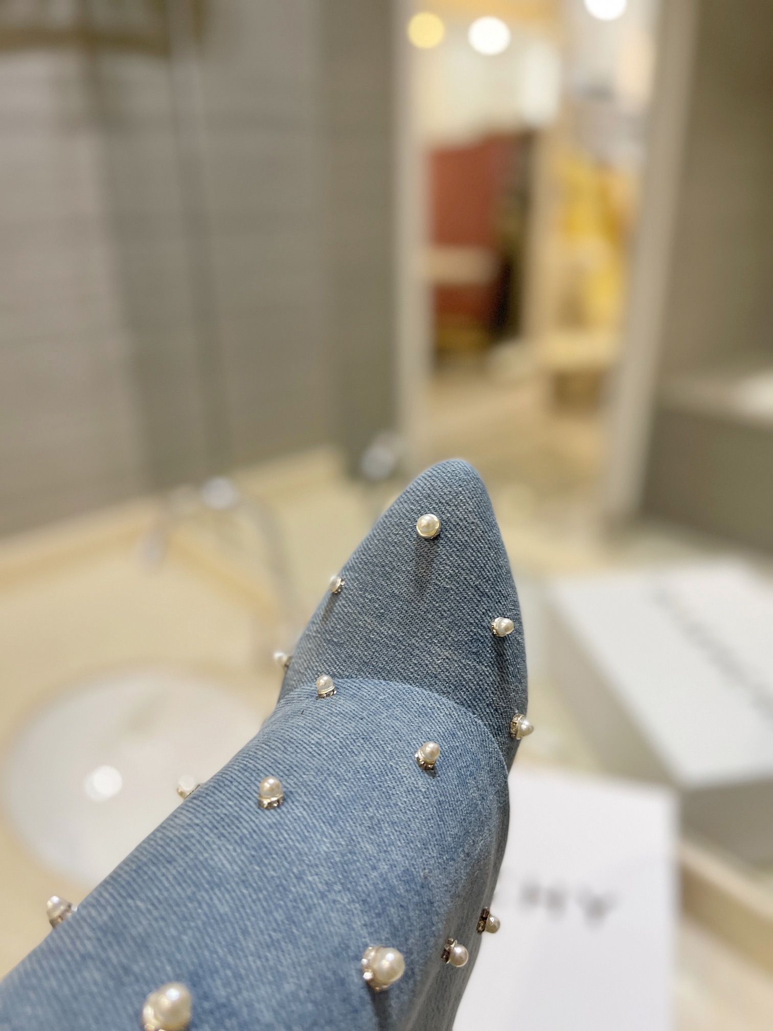 [TOP] GIVENCHY Denim Height Heel Short Boots - Blue