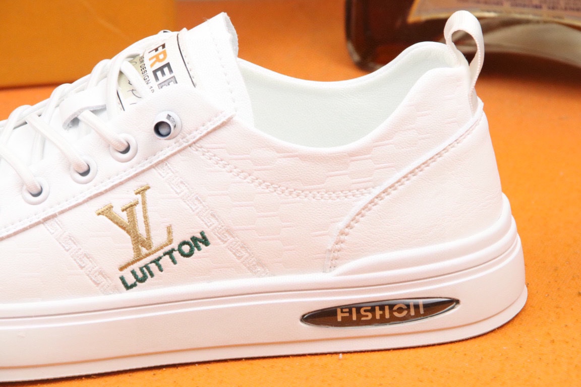 [TOP] Louis Vuitton LV New Casual Men's Shoes - White