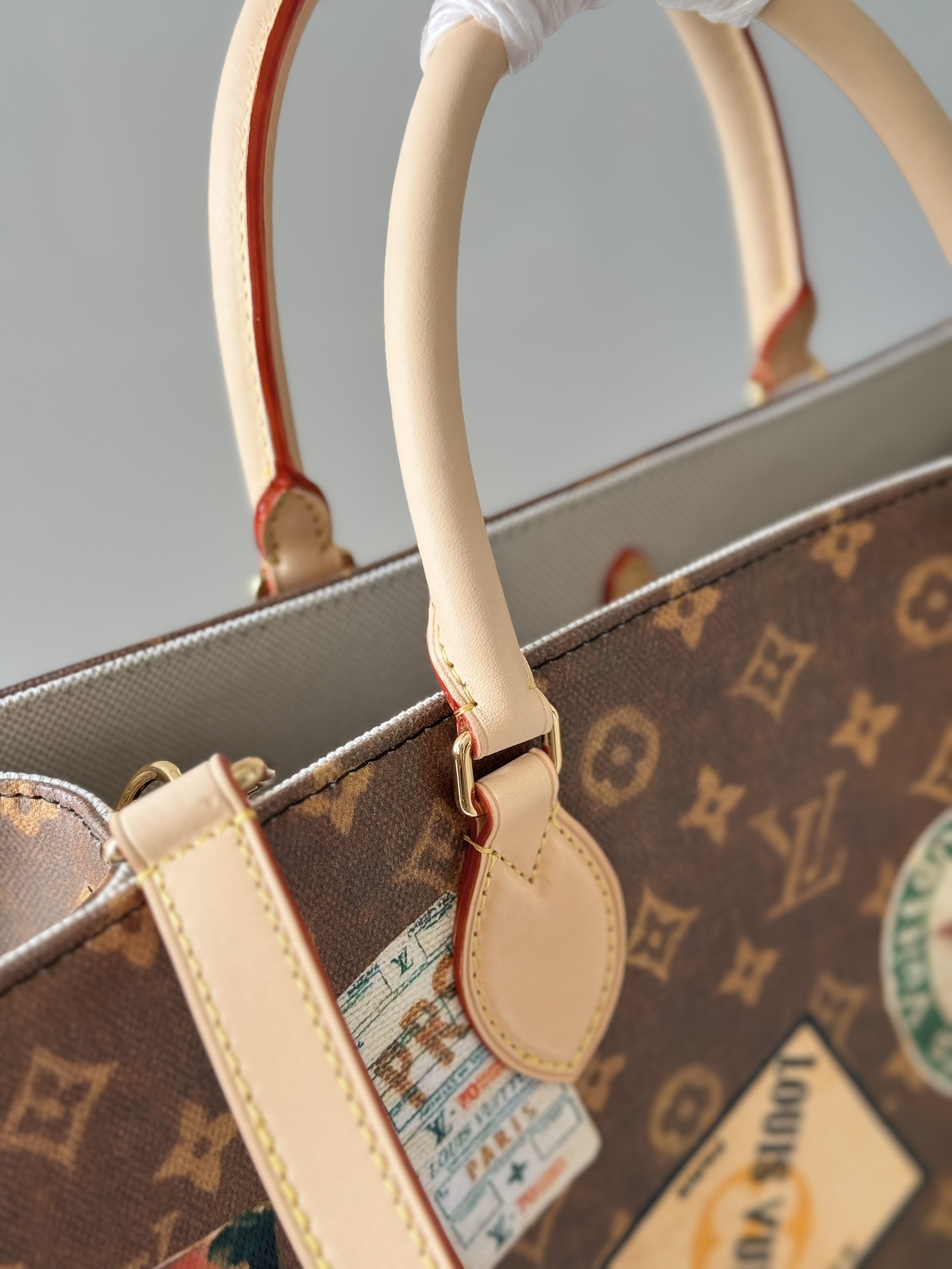 [TOP] Louis Vuitton LV Monogram On The Go Voyage Tote Bag 43 x 33 x 18.5 cm - Brown