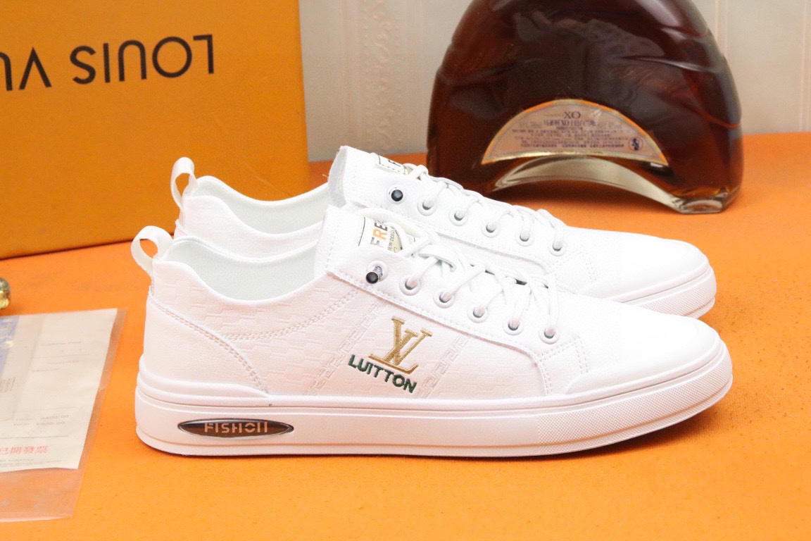 [TOP] Louis Vuitton LV New Casual Men's Shoes - White