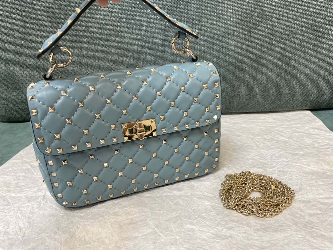 [TOP] VALENTINO Classic Rockstud Spike Bags 20x6x12cm/24x17x8.5cm - 4 Colour