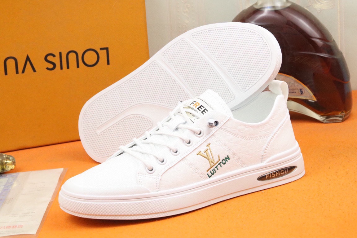 [TOP] Louis Vuitton LV New Casual Men's Shoes - White