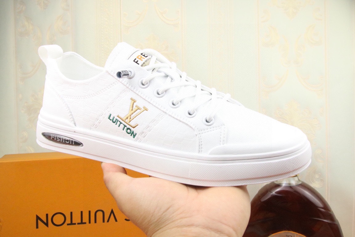 [TOP] Louis Vuitton LV New Casual Men's Shoes - White