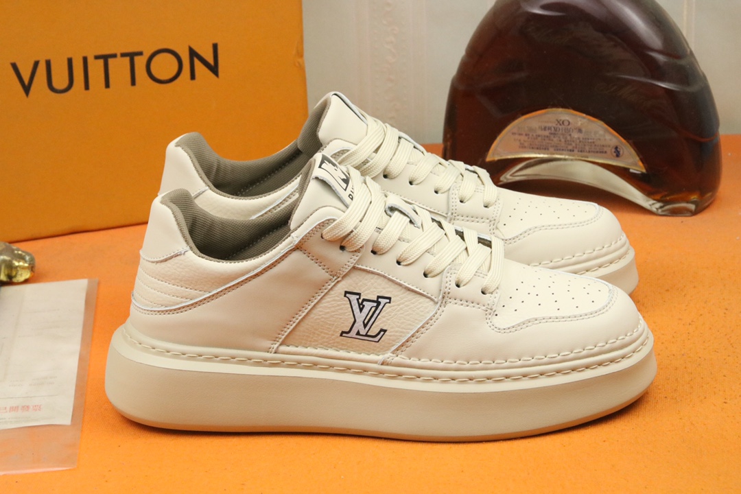 [TOP] Louis Vuitton LV New Casual Men's Shoes - White