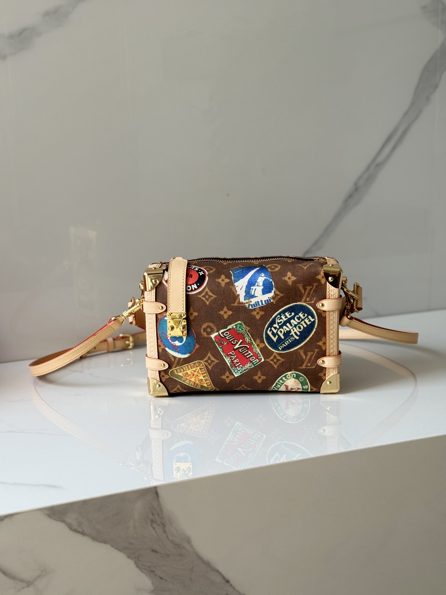 [TOP] Louis Vuitton LV Side Trunk MM 25*16*9cm - Brown