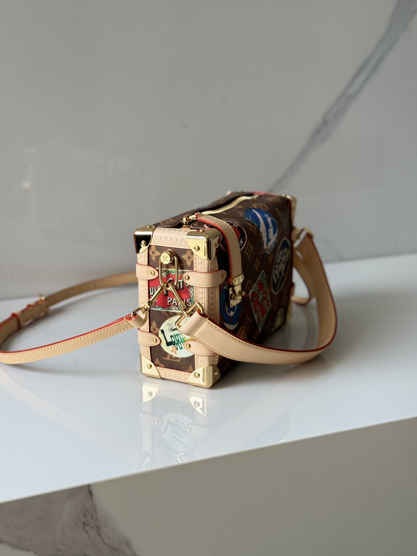 [TOP] Louis Vuitton LV Side Trunk MM 25*16*9cm - Brown