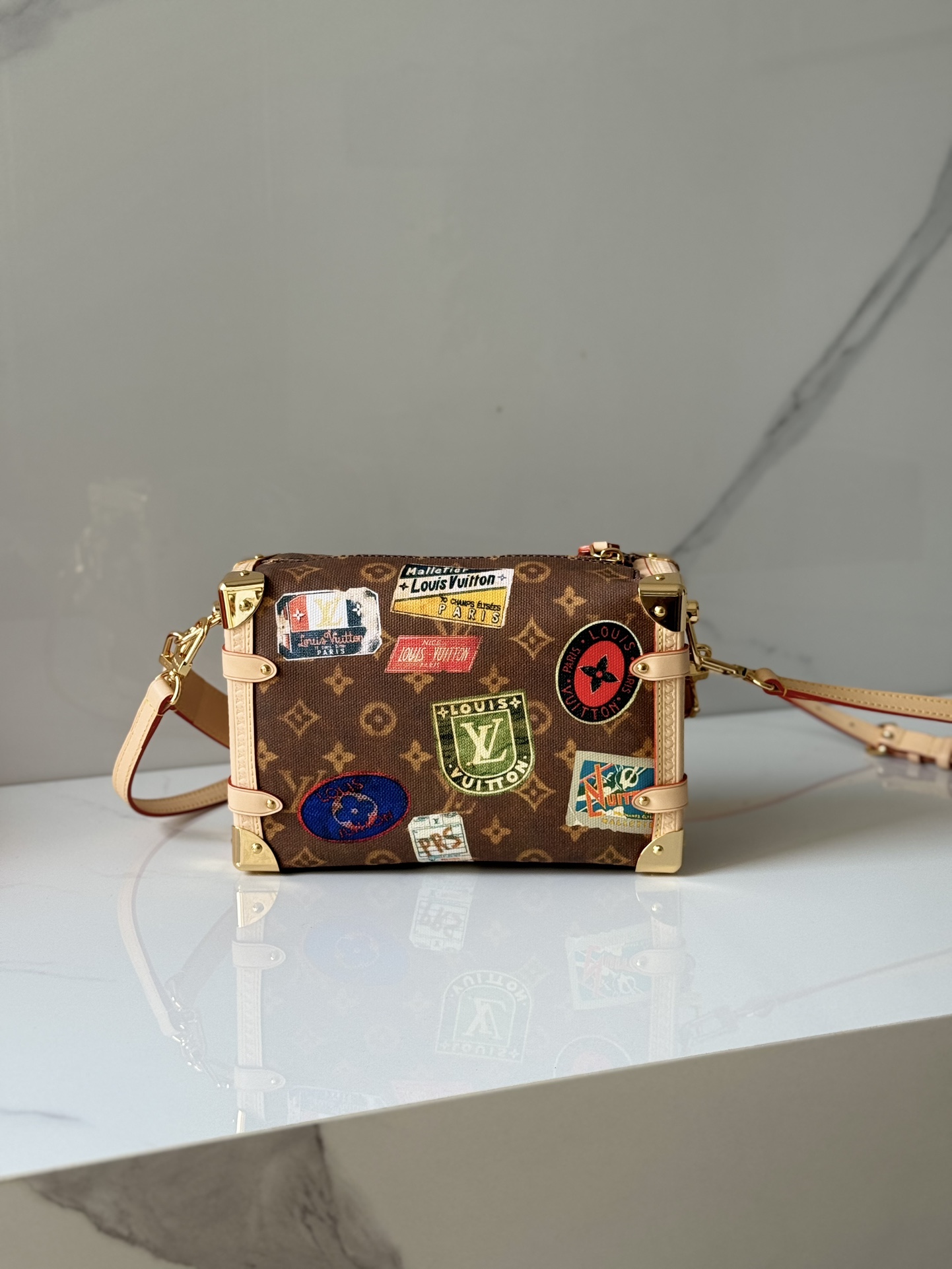 [TOP] Louis Vuitton LV Side Trunk MM 25*16*9cm - Brown