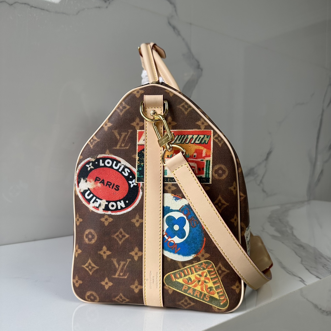 [TOP] Louis Vuitton LV Keepall Bandoulière 45 Handbag 45 x 27 x 20 cm- GHW