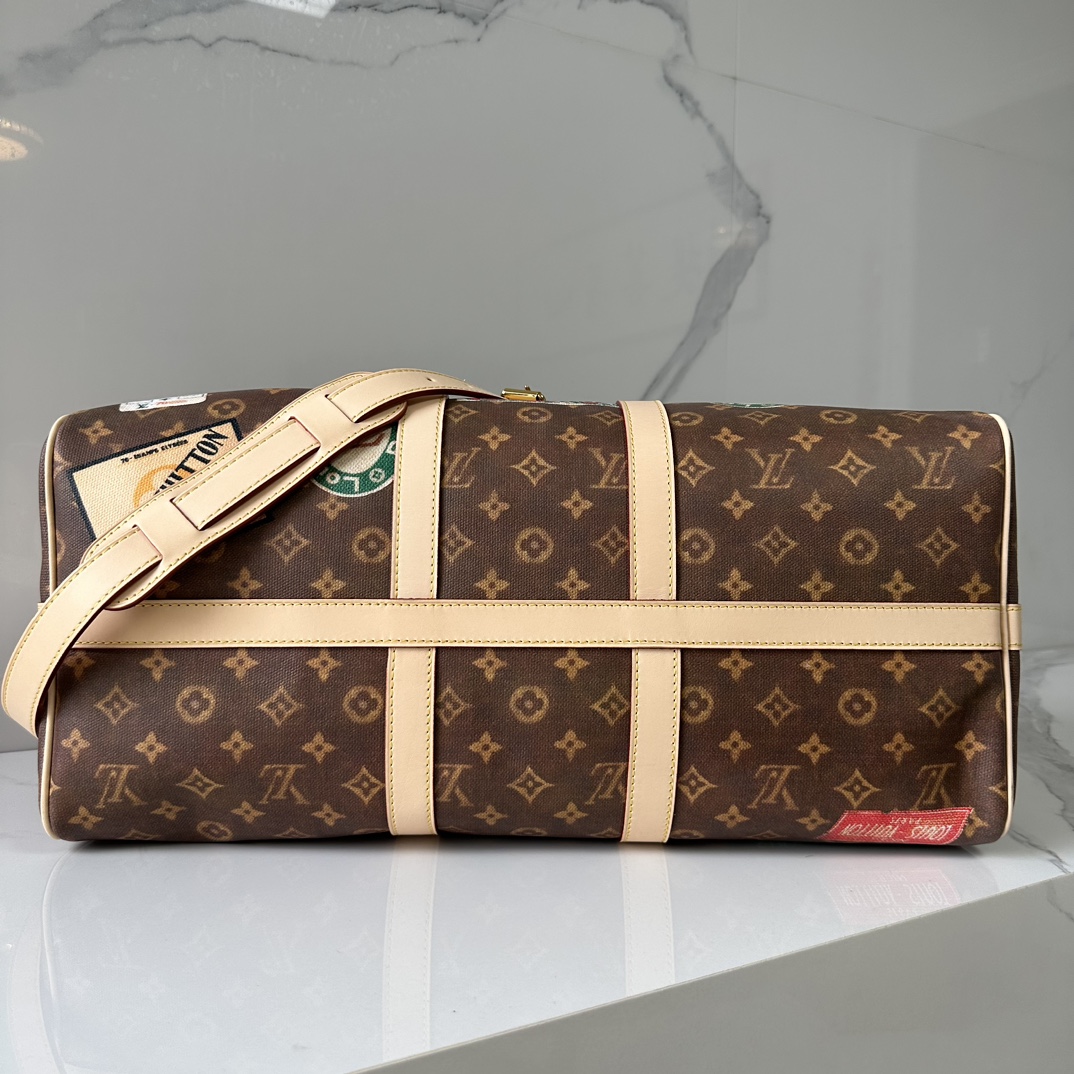 [TOP] Louis Vuitton LV Keepall Bandoulière 45 Handbag 45 x 27 x 20 cm- GHW