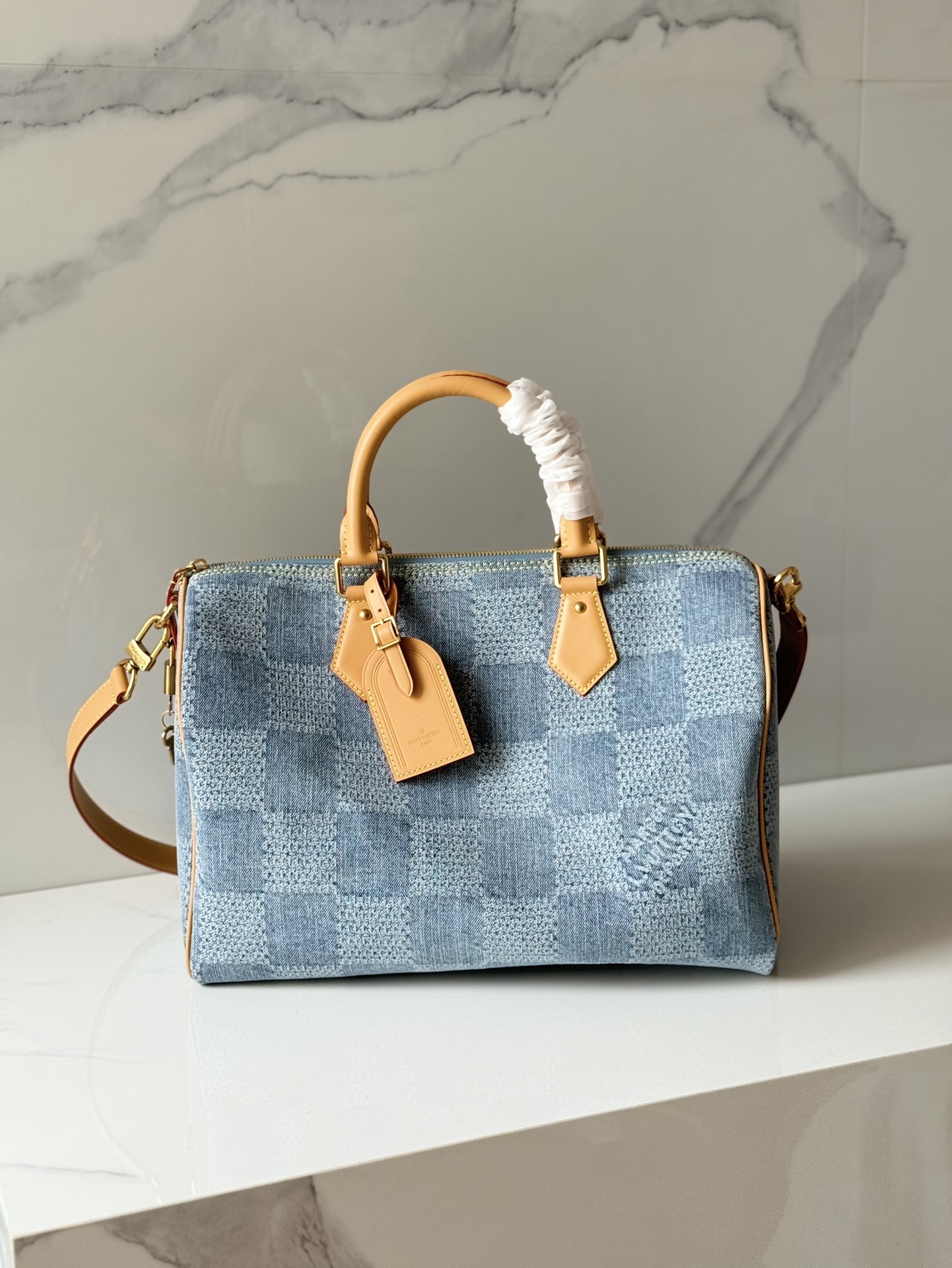 [TOP] Louis Vuitton LV Speedy 40 Bandoulière Bag 40 x 26 x 23 cm - Blue