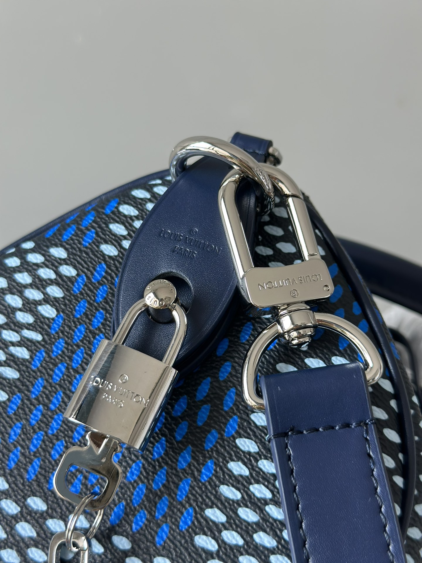 [TOP] Louis Vuitton LV Speedy 25 Bandoulière Bag 25x15x15cm -Blue