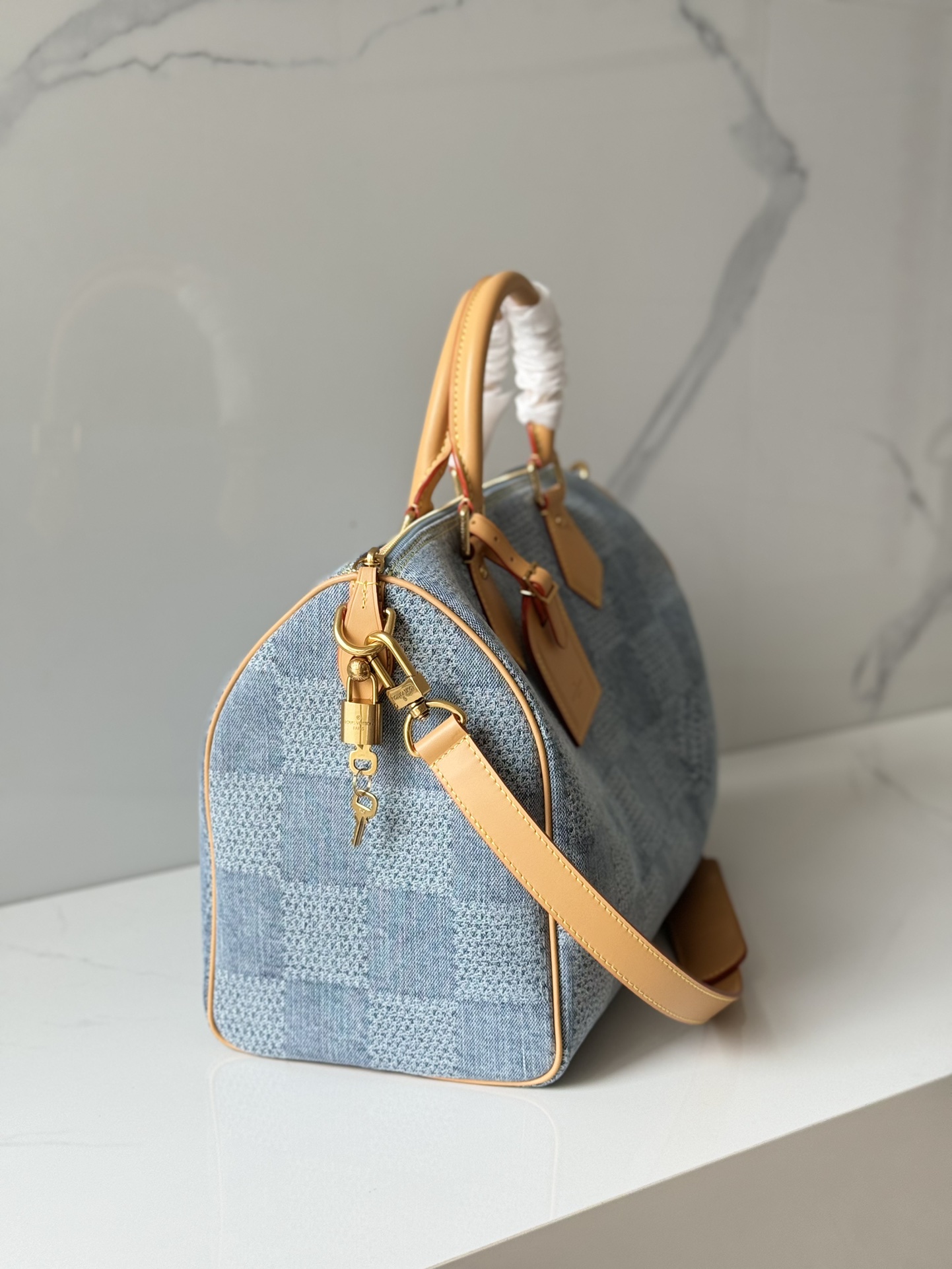 [TOP] Louis Vuitton LV Speedy 40 Bandoulière Bag 40 x 26 x 23 cm - Blue