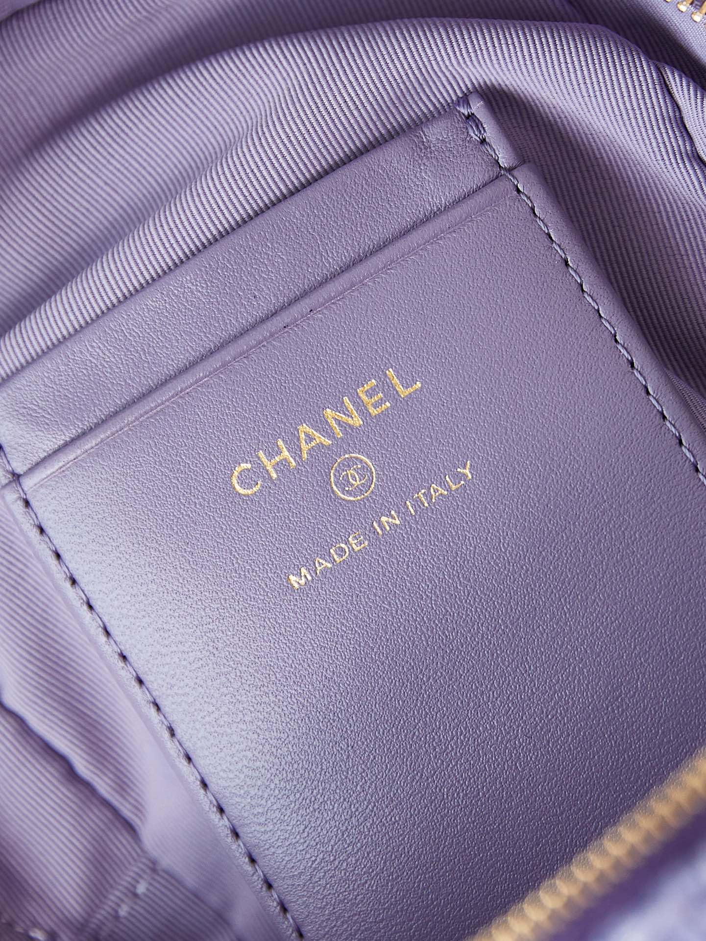 [TOP] CHANEL Wool Backpack Mini 18×13×9cm - Purple