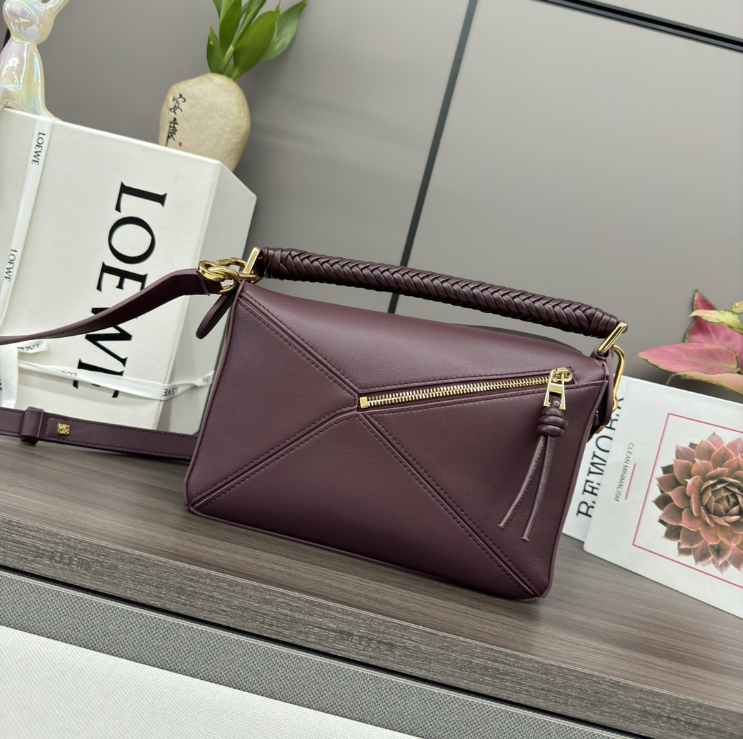 [TOP] LOEWE Puzzle Small Shopping Bag 24×10.5×16cm - Burgundy