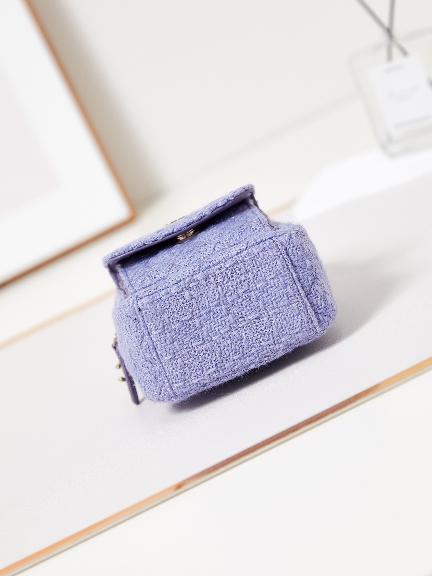 [TOP] CHANEL Wool Backpack Mini 18×13×9cm - Purple