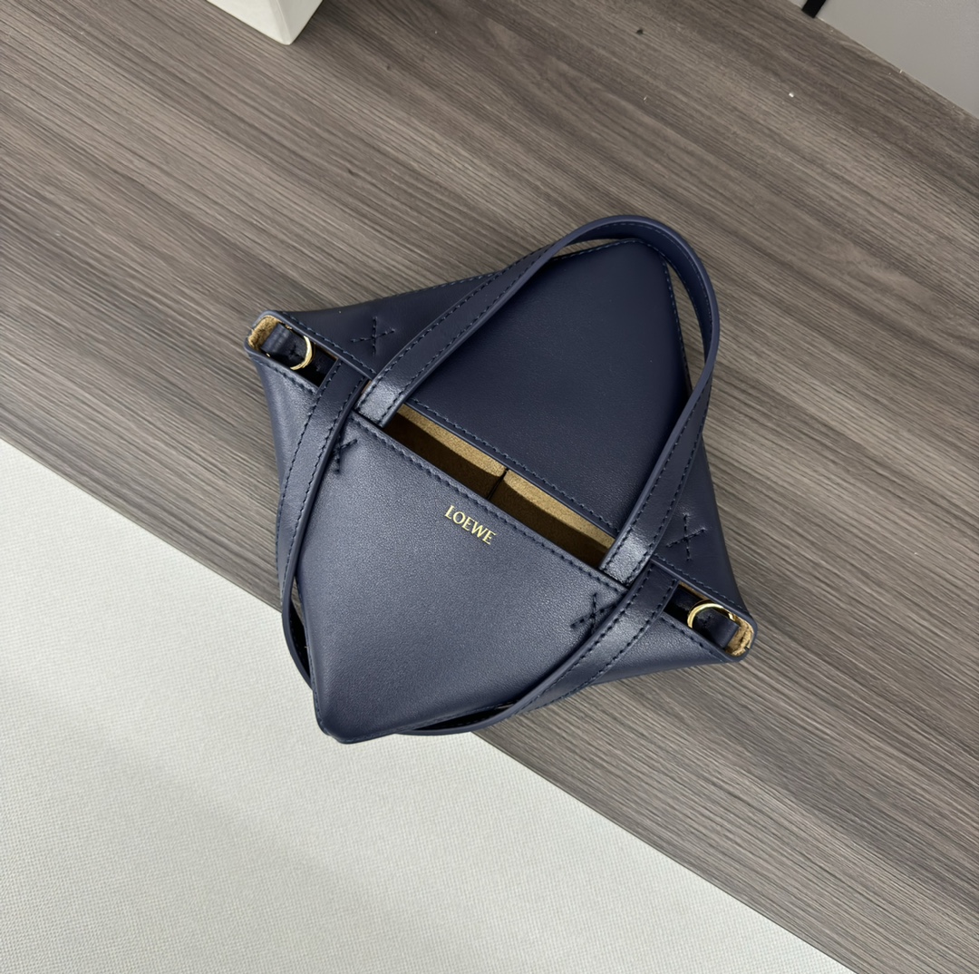 [TOP] LOEWE Puzzle Fold Bag 16.5*9.5*20CM - Navy Blue