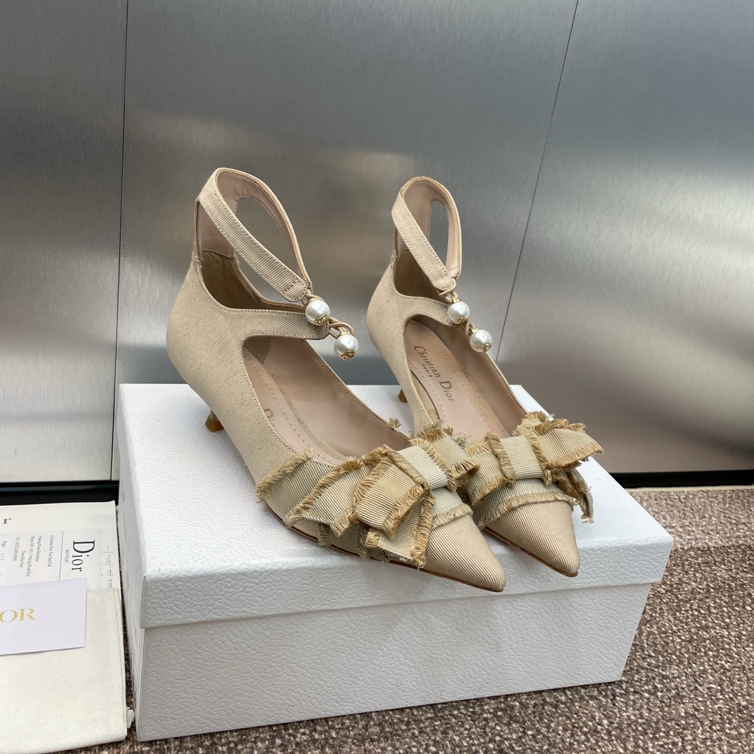 [TOP] Christian Dior J'ADIOR Tassel Ribbon Pumps with Pearl - 2 Color
