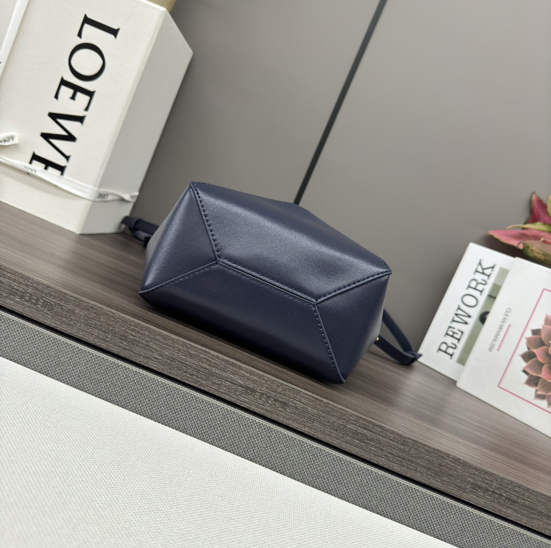 [TOP] LOEWE Puzzle Fold Bag 16.5*9.5*20CM - Navy Blue