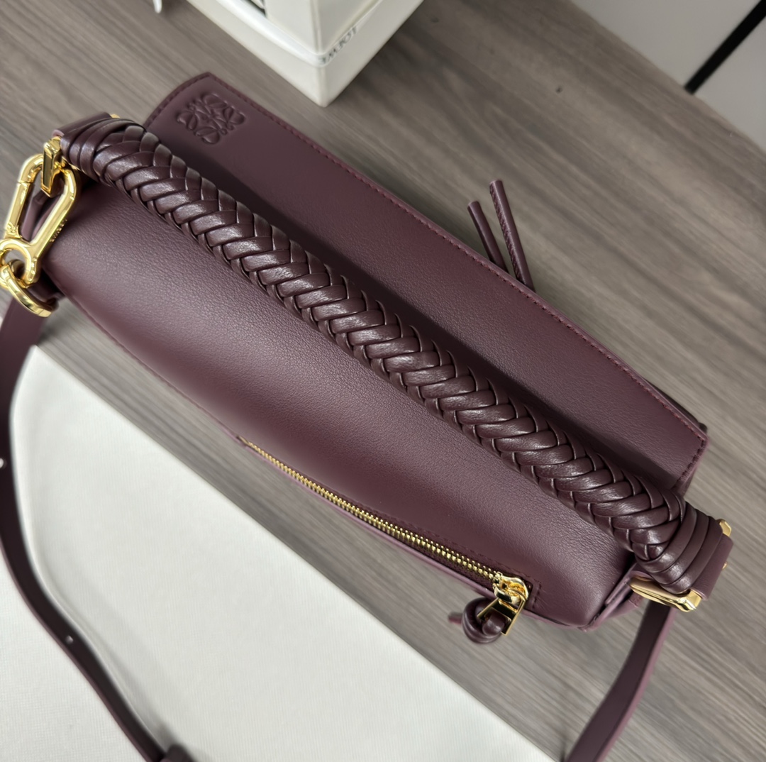 [TOP] LOEWE Puzzle Small Shopping Bag 24×10.5×16cm - Burgundy