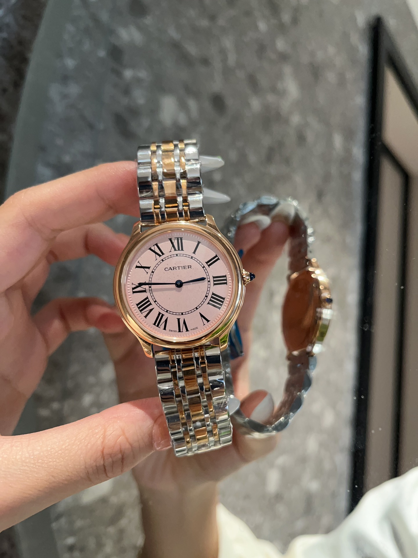 [TOP] Cartier Ronde Must de Cartier Pink Dial-2 Sizes