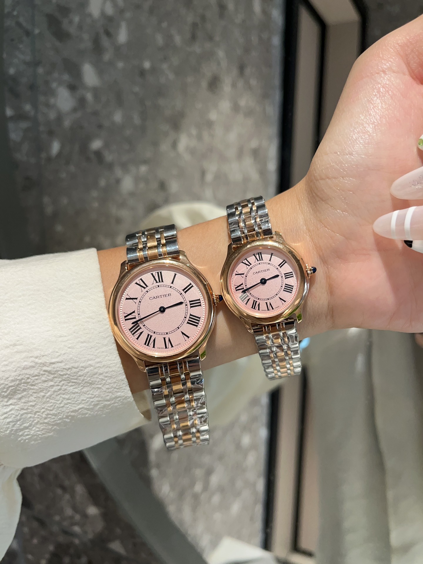 [TOP] Cartier Ronde Must de Cartier Pink Dial-2 Sizes