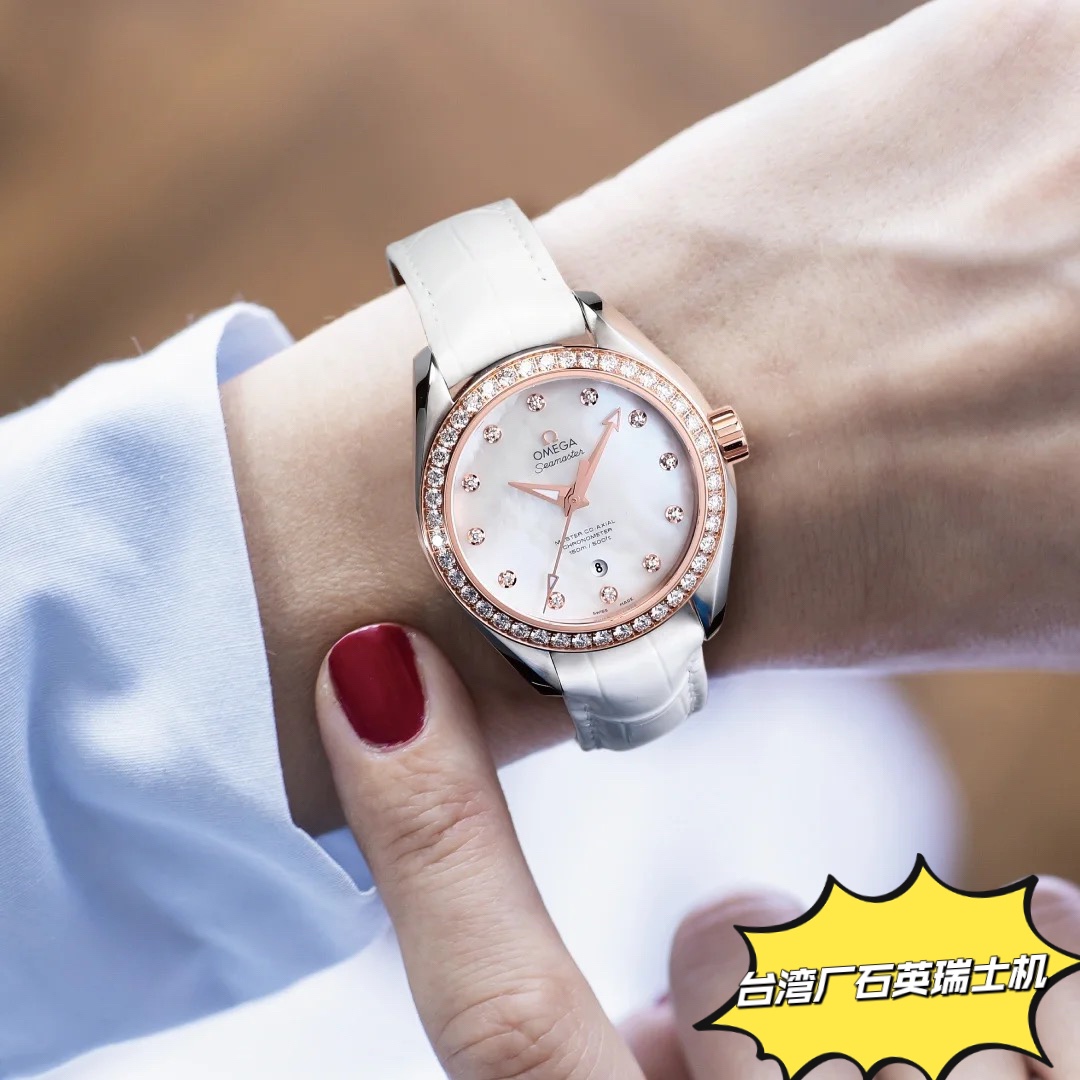 [TOP] OMEGA Seamaster Aqua Terra 150M Watch 34 mm - White