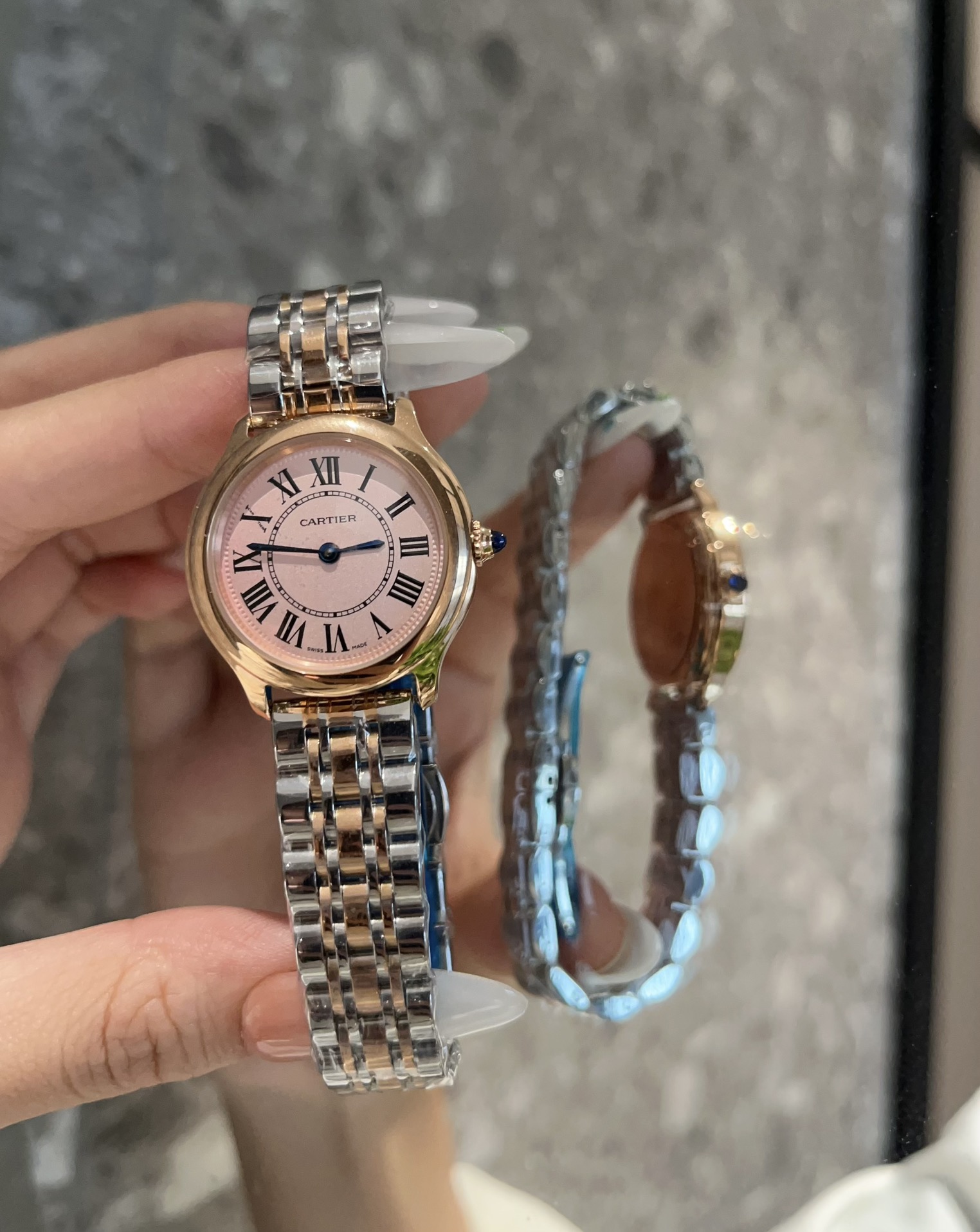 [TOP] Cartier Ronde Must de Cartier Pink Dial-2 Sizes