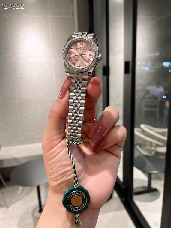 [TOP] ROLEX Pink Dial Watch 31mm - Sliver