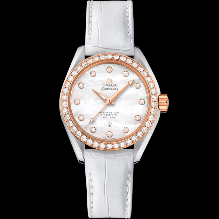 [TOP] OMEGA Seamaster Aqua Terra 150M Watch 34 mm - White