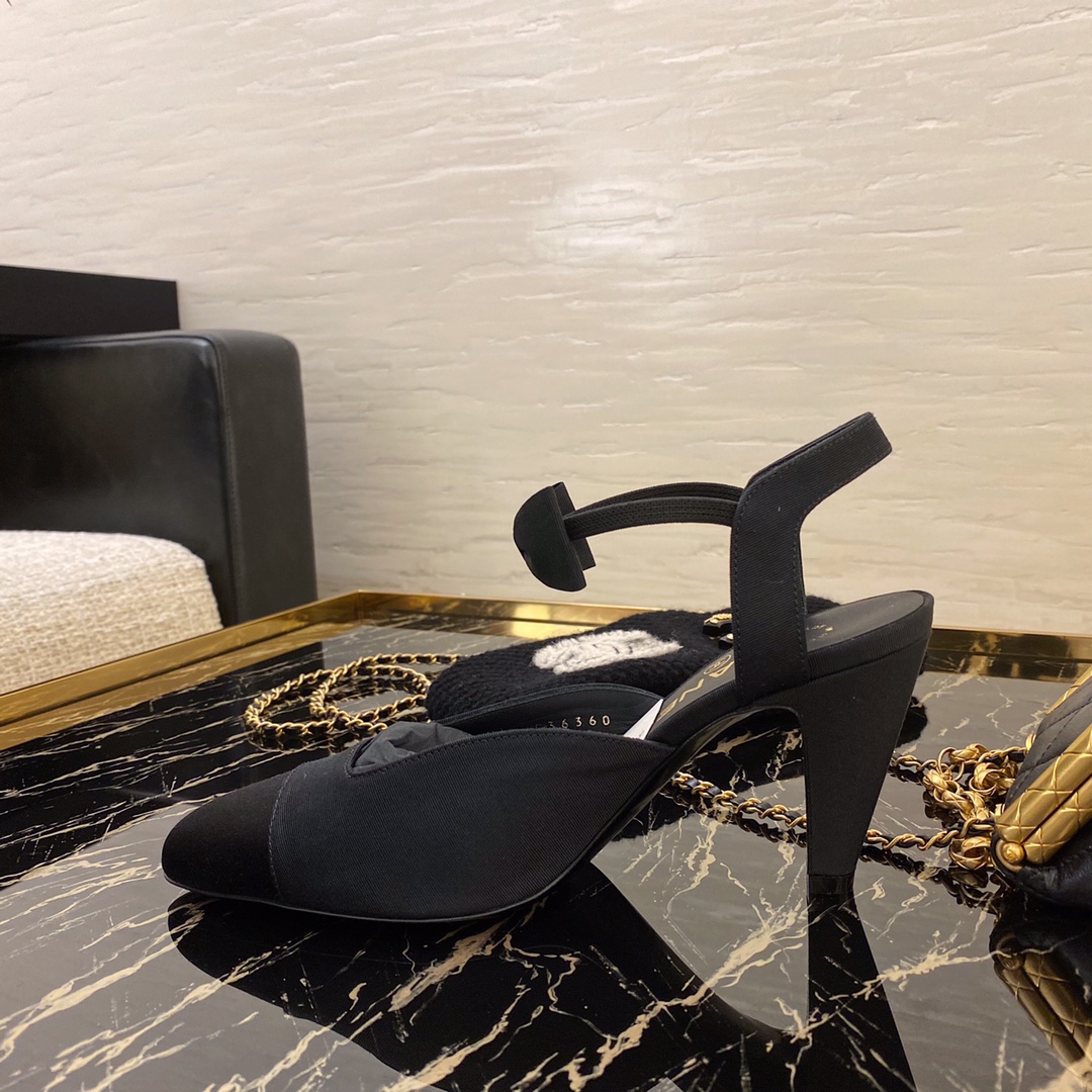 [TOP] CHANEL Flat/High Heel Mules with Small Bow - Black