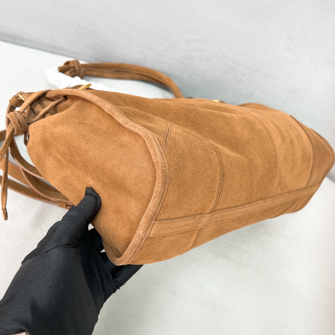 [TOP] PRADA LusSolf Bag Suede 32x15.5x12cm/38x30x12cm - 2 Size